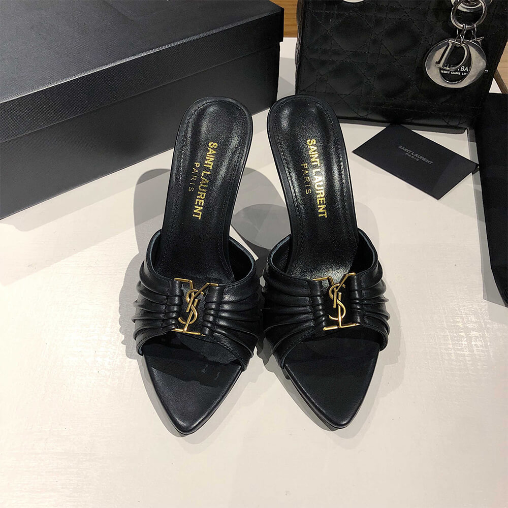 Y51 BABYLONE MULES IN SMOOTH LEATHER