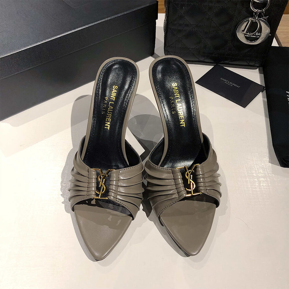 Y51 BABYLONE MULES IN SMOOTH LEATHER