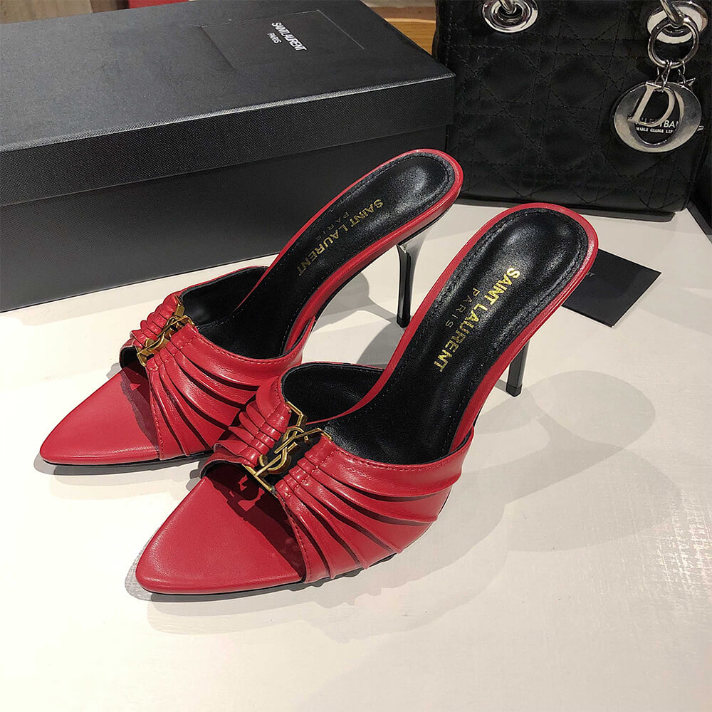 Y51 BABYLONE MULES IN SMOOTH LEATHER