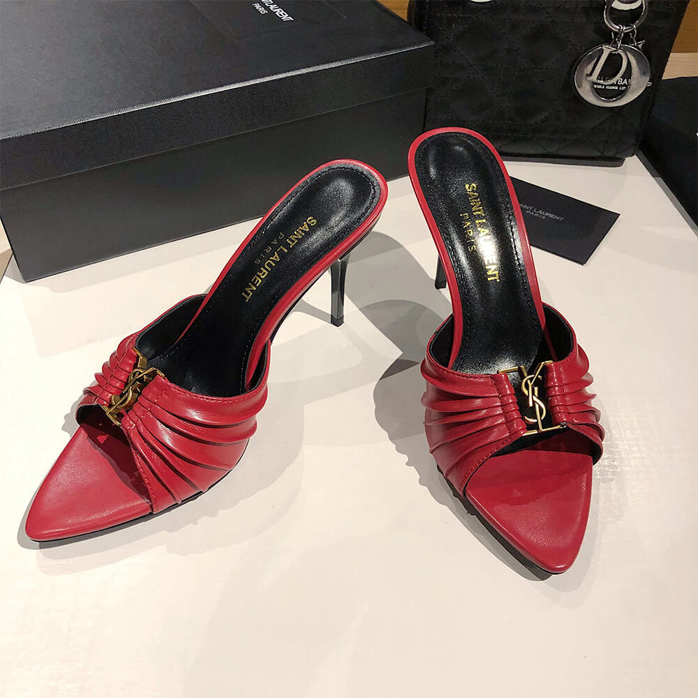 Y51 BABYLONE MULES IN SMOOTH LEATHER