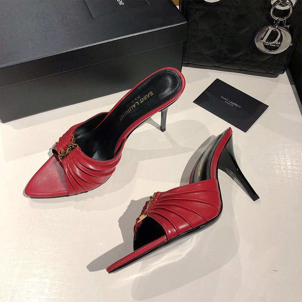 Y51 BABYLONE MULES IN SMOOTH LEATHER