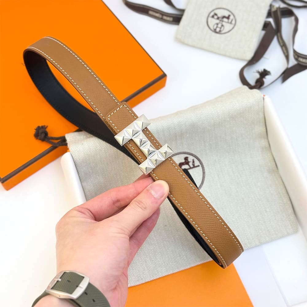 H**me5 H Infini belt buckle & Reversible leather strap 24 mm