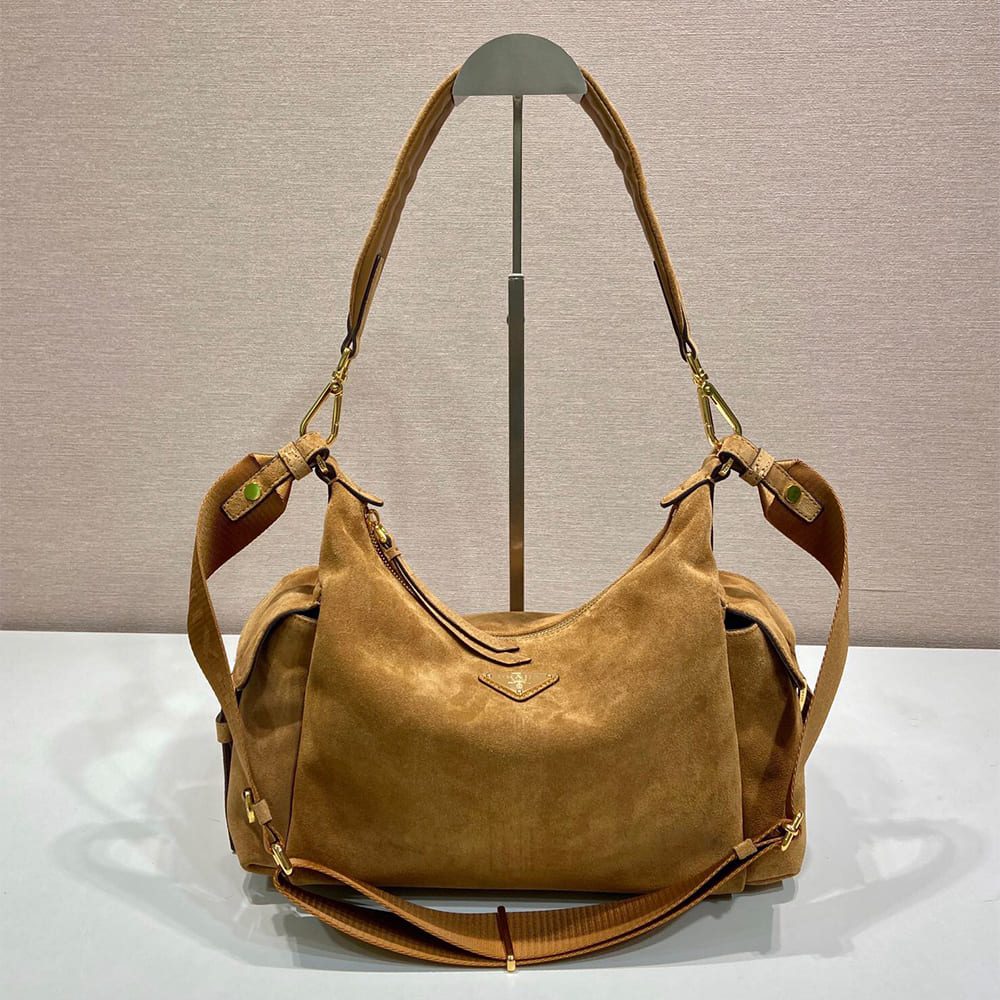 Pra*a Explore large suede bag(HIGH-END GRADE)