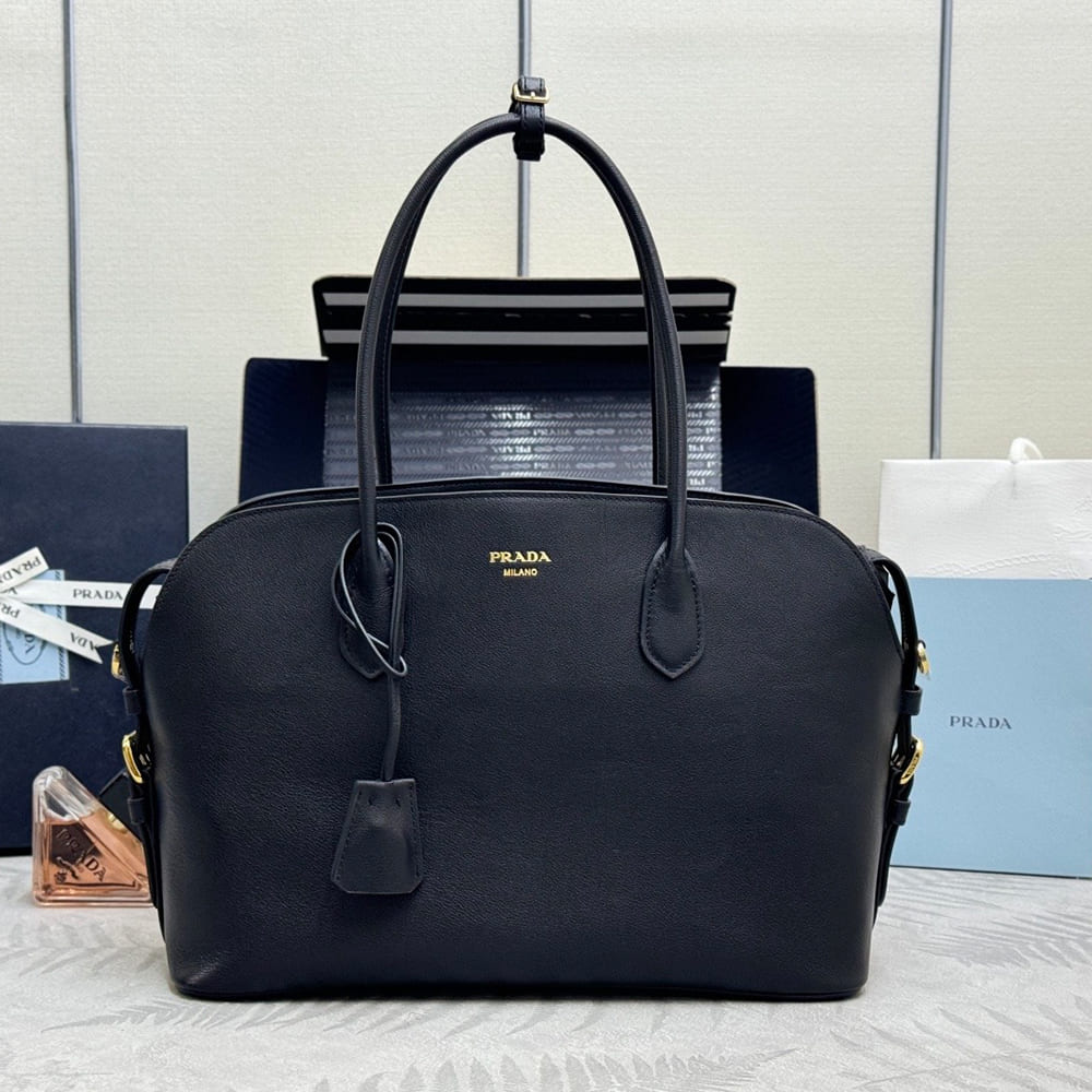 Pra*a Large leather tote bag(HIGH-END GRADE)