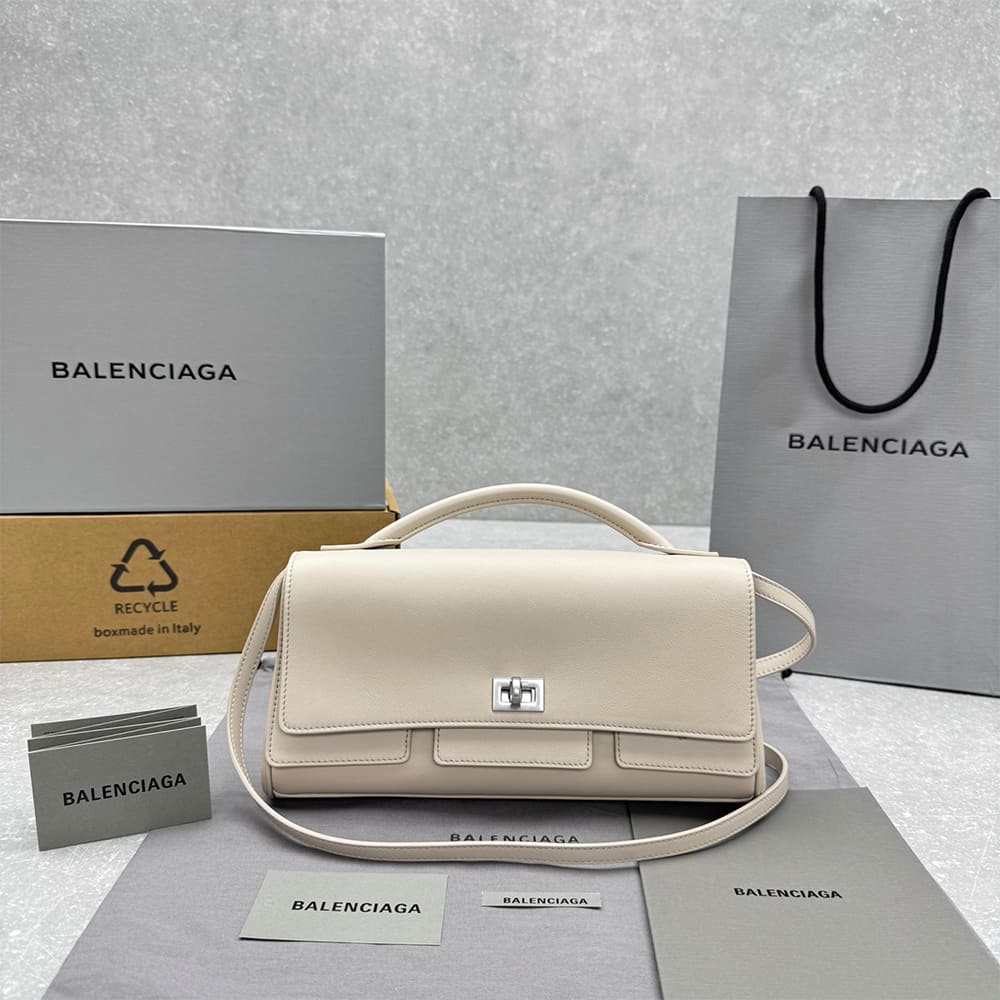 Ba1en*iaga Women’s Bel Air Clutch On Strap Small(HIGH-END GRADE)