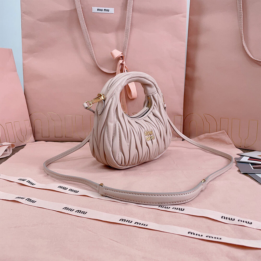 Mini Wander matelass?? nappa leather hobo bag(high-end grade)