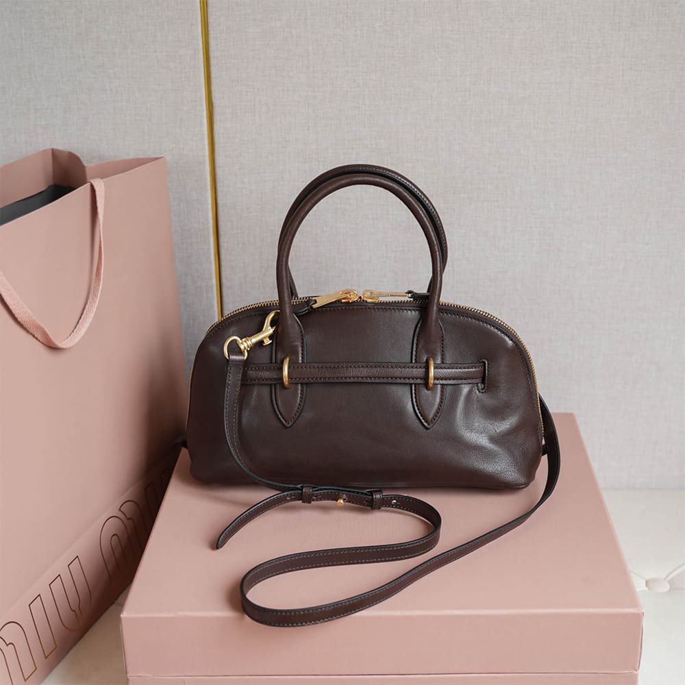 M1um1u Regular Aventure nappa leather top-handle bag(HIGH-END GRADE)