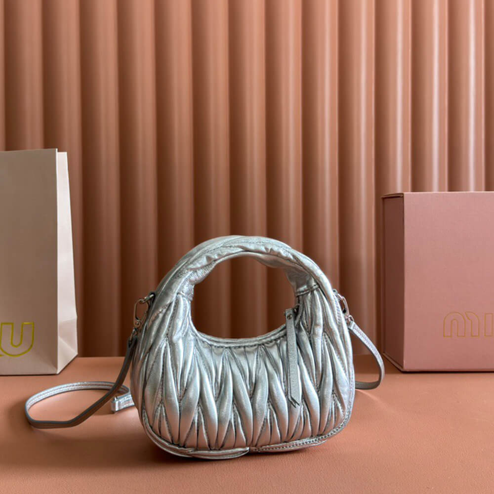 Mini Wander matelass?? nappa leather hobo bag(high-end grade)