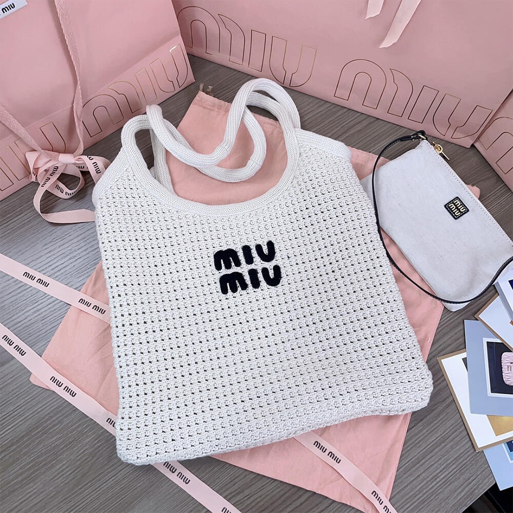 M1um1u REGULAR IVY canvas and leather bag(HIGH-END GRADE)