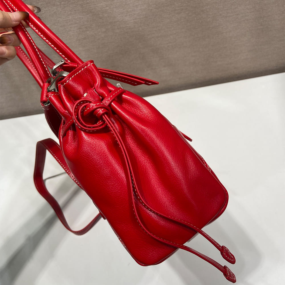 Pra*a Bonnie medium antiqued leather tote bag(HIGH-END GRADE)
