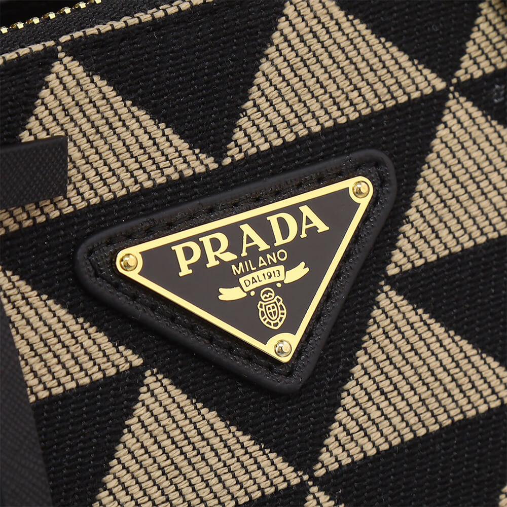 Small Pra*a Galleria embroidered fabric bag