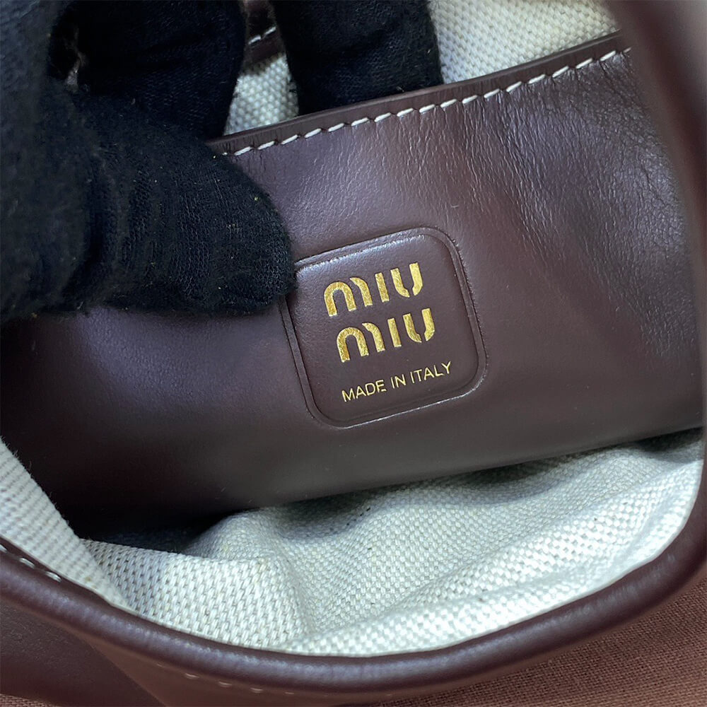 M1um1u MINI IVY leather handbag(HIGH-END GRADE)